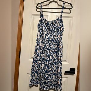 Floral Blue and White Women's Dress